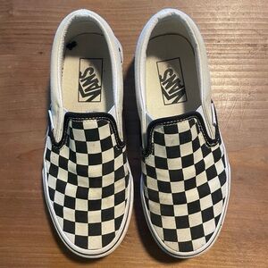 Vans Classic Slip On Checkerboard Shoes, 3.5 mens / 5 women’s